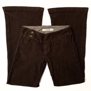 Joe’s corduroy flares. Low rise